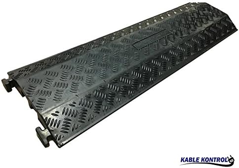 Black 2 Channel Rubber Cable Protector J48873