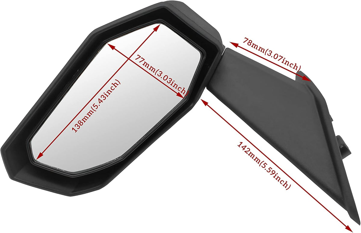 Folding Front Door Rear View Side Mirrors for Can-Am Maverick X3 / X3 MAX 2017-2021, 2PCS N393