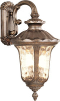 Outdoor Wall Lantern with Amber Water Glass Shades P787