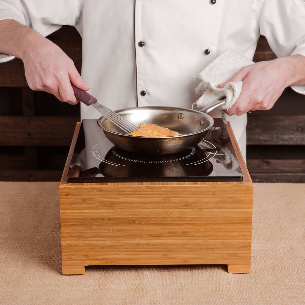 Bamboo Countertop Induction Cooker, 120V, 1600W J962753