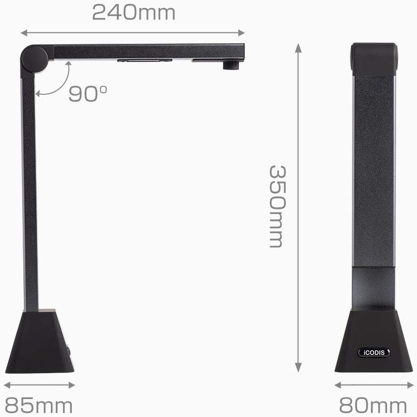 Document Camera & Overhead Scanner X3: Portable 8MP High Definition Capture Size A3 Multi-Language OCR USB Doc Cam F799