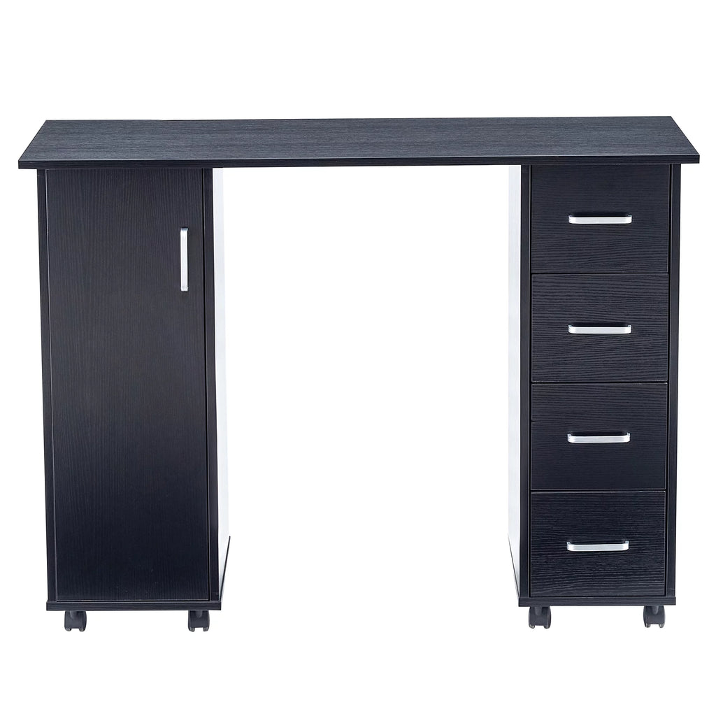 Black Marble MDF Top Side Table with Metal Legs I4929