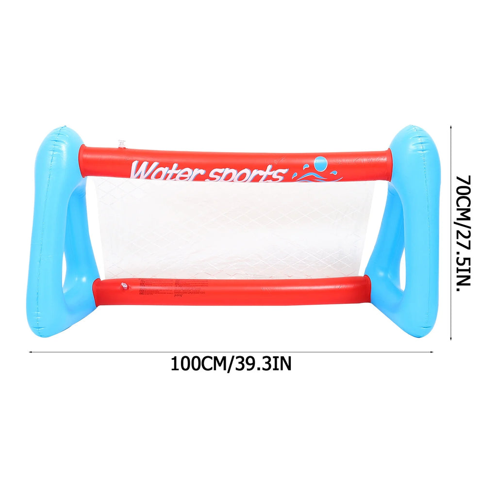 Inflatable Pool Float Set with Volleyball Net and Volleyballs L10344