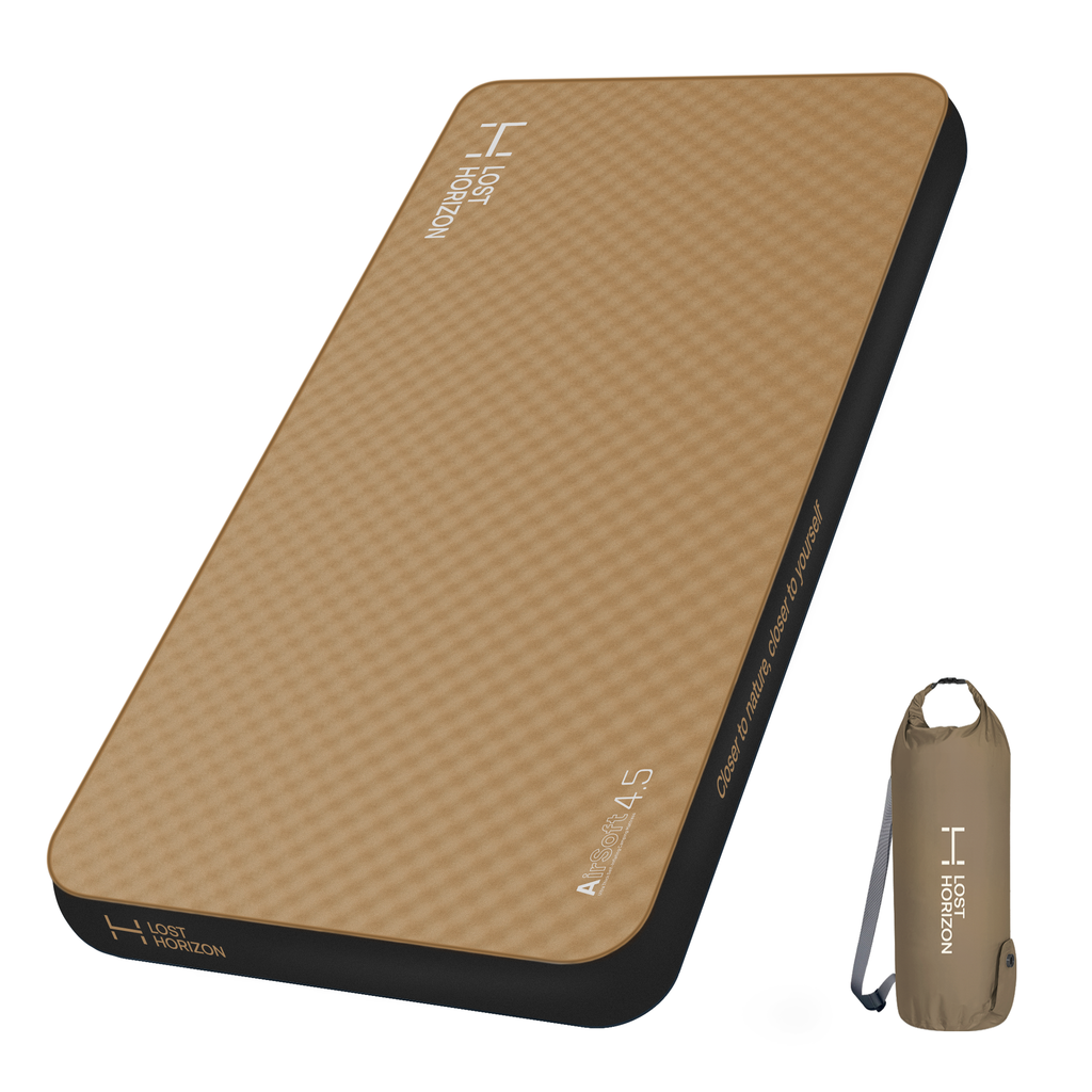 4.5" Thick Self Inflating Sleeping Pad with Solid Foam I863114