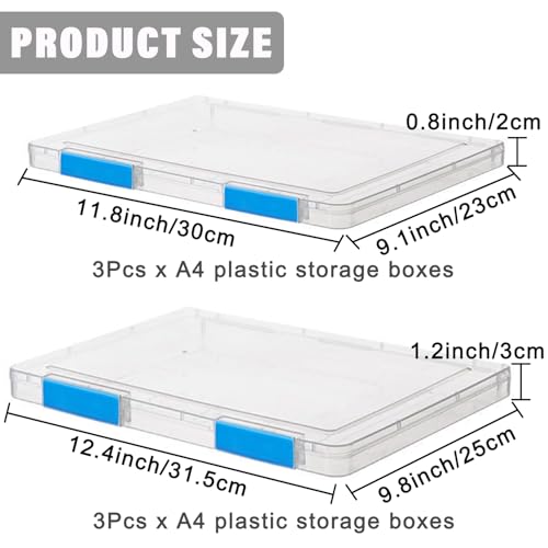 Clear A4 Plastic File Storage Box X600