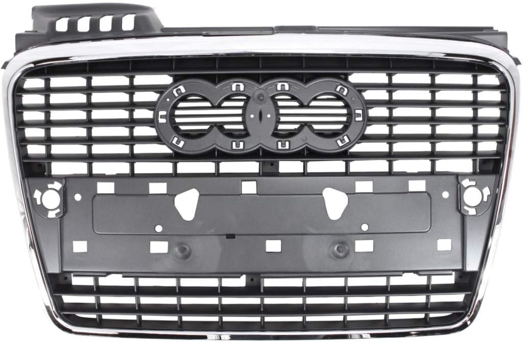 Audi A4 S4 Grille Assembly 2005-2009 Gray Plastic L998