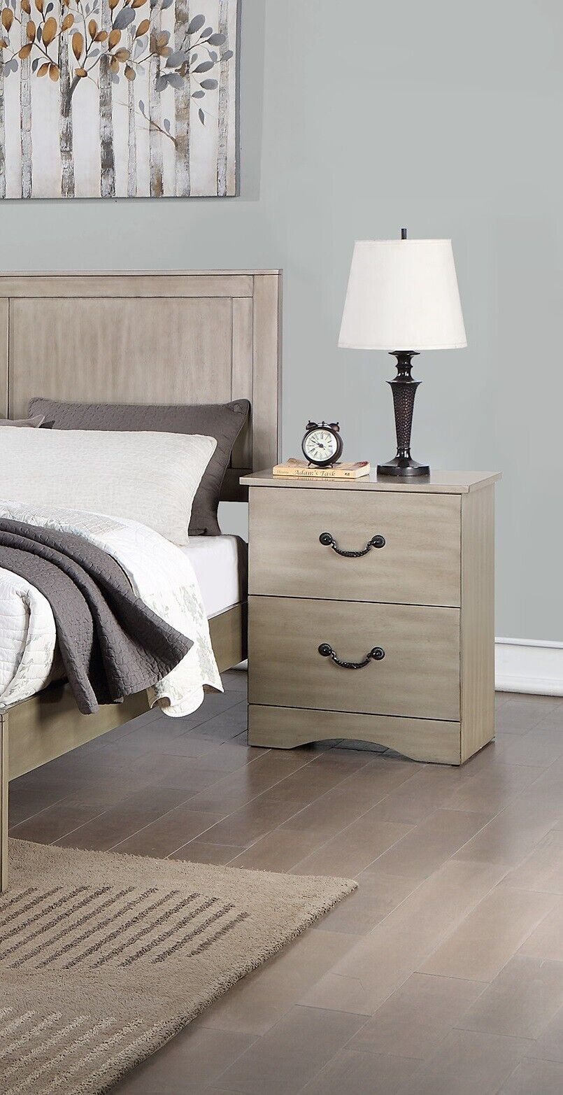 Cal King Size 6pc Bedroom Set with Dresser Mirror Nightstands Chest N53071