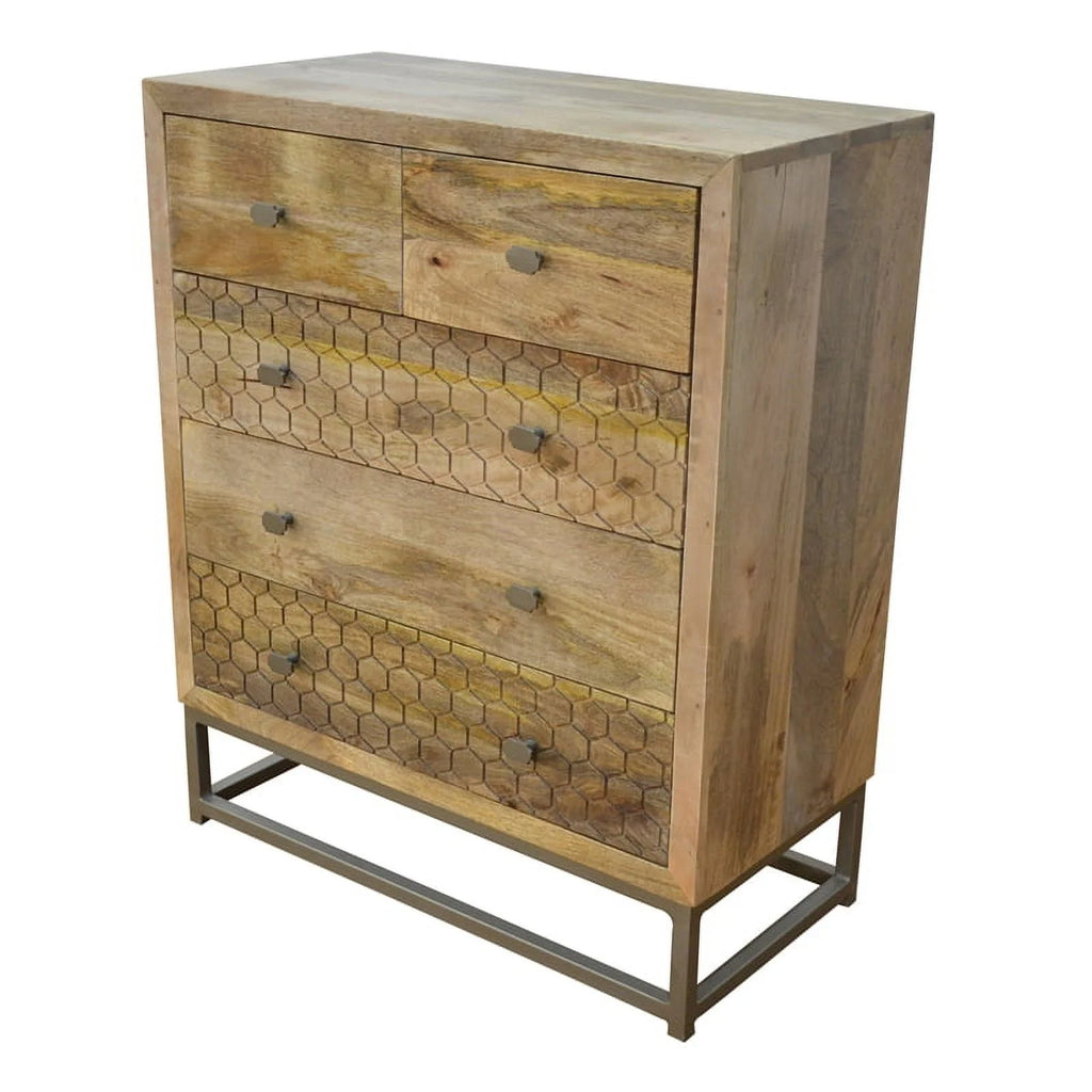 5 Drawer Solid Wood Dresser E4283