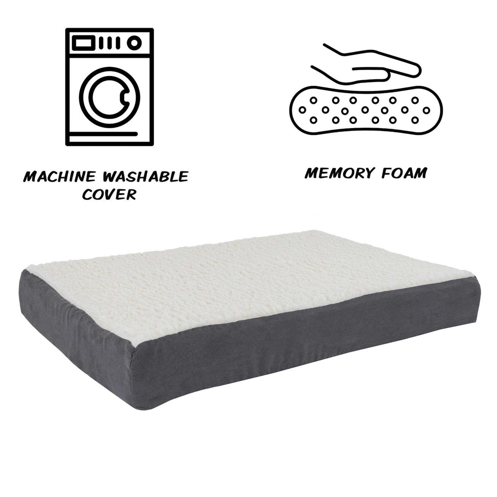 Sherpa Dog Bed with Memory Foam Cover M562061