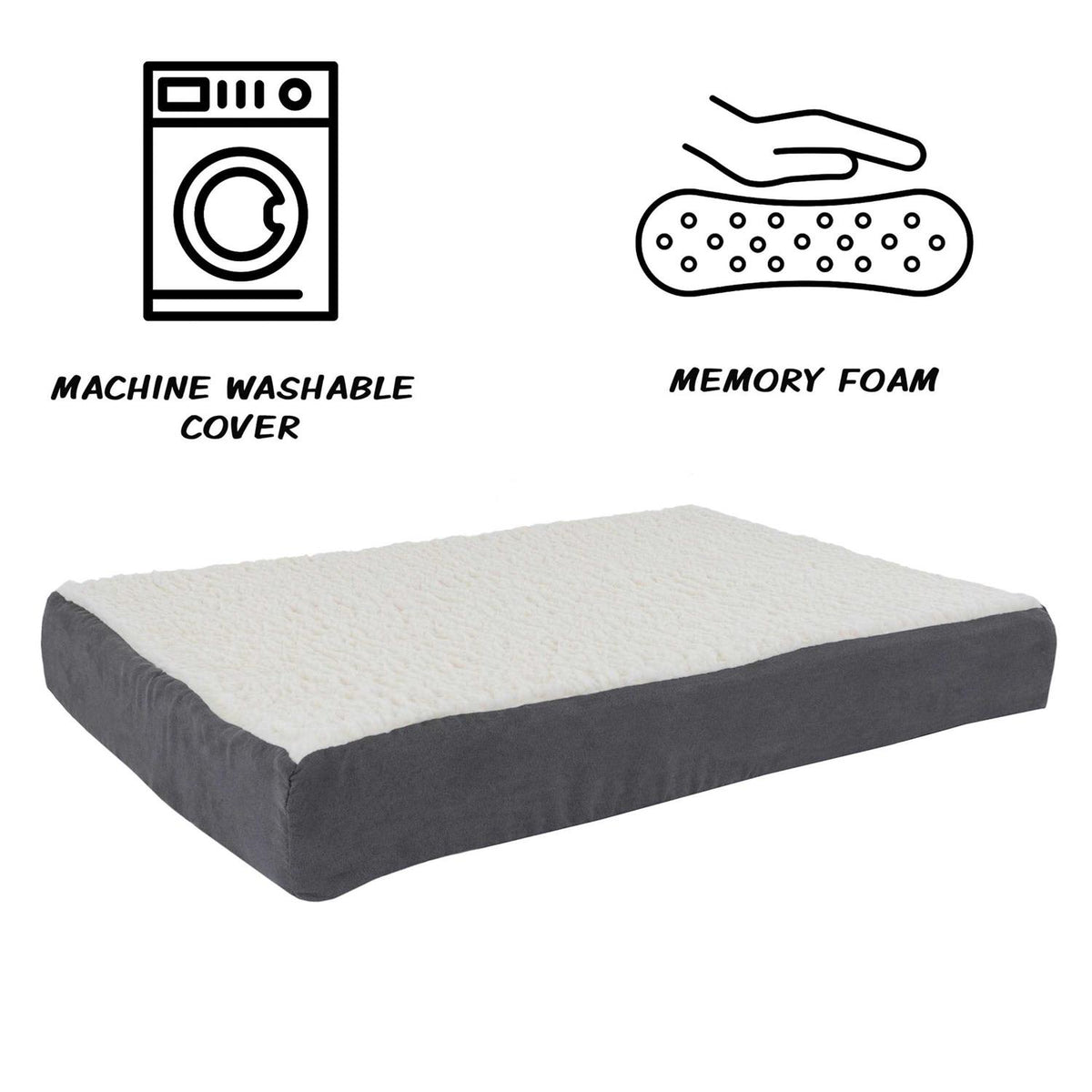 Sherpa Dog Bed with Memory Foam Cover M562061