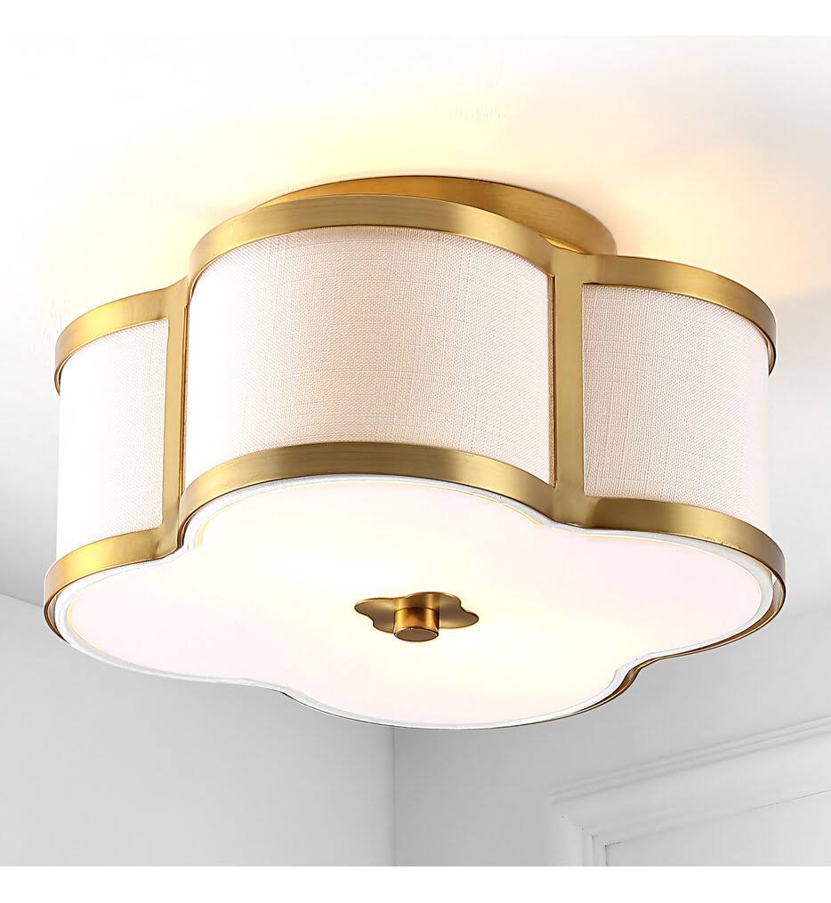 13 in. Brass Gold Metal Flush Mount B332