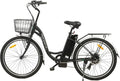 26" 350W Electric Cruiser Bike with Basket Shimano 7 Speed Removable 36V 10AH Lithium Battery V347531
