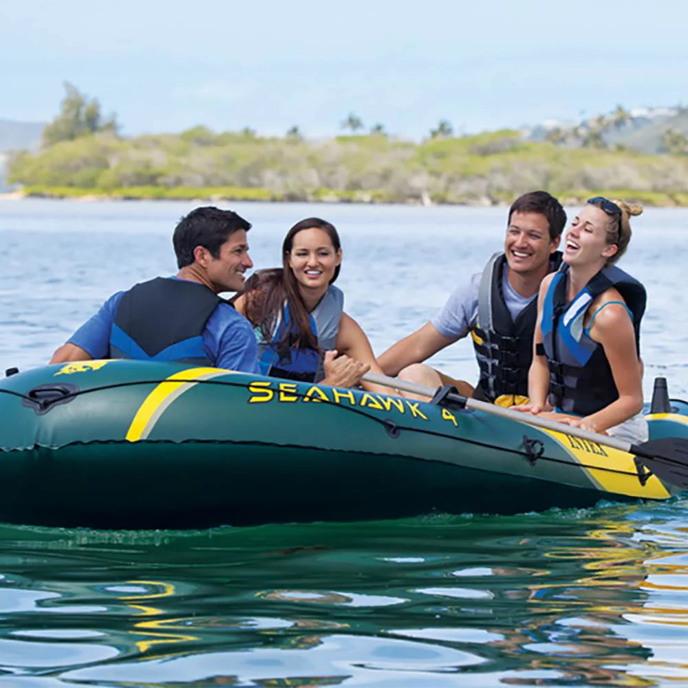 4 Person Inflatable Boat Set with Oars & Air Pump I2876