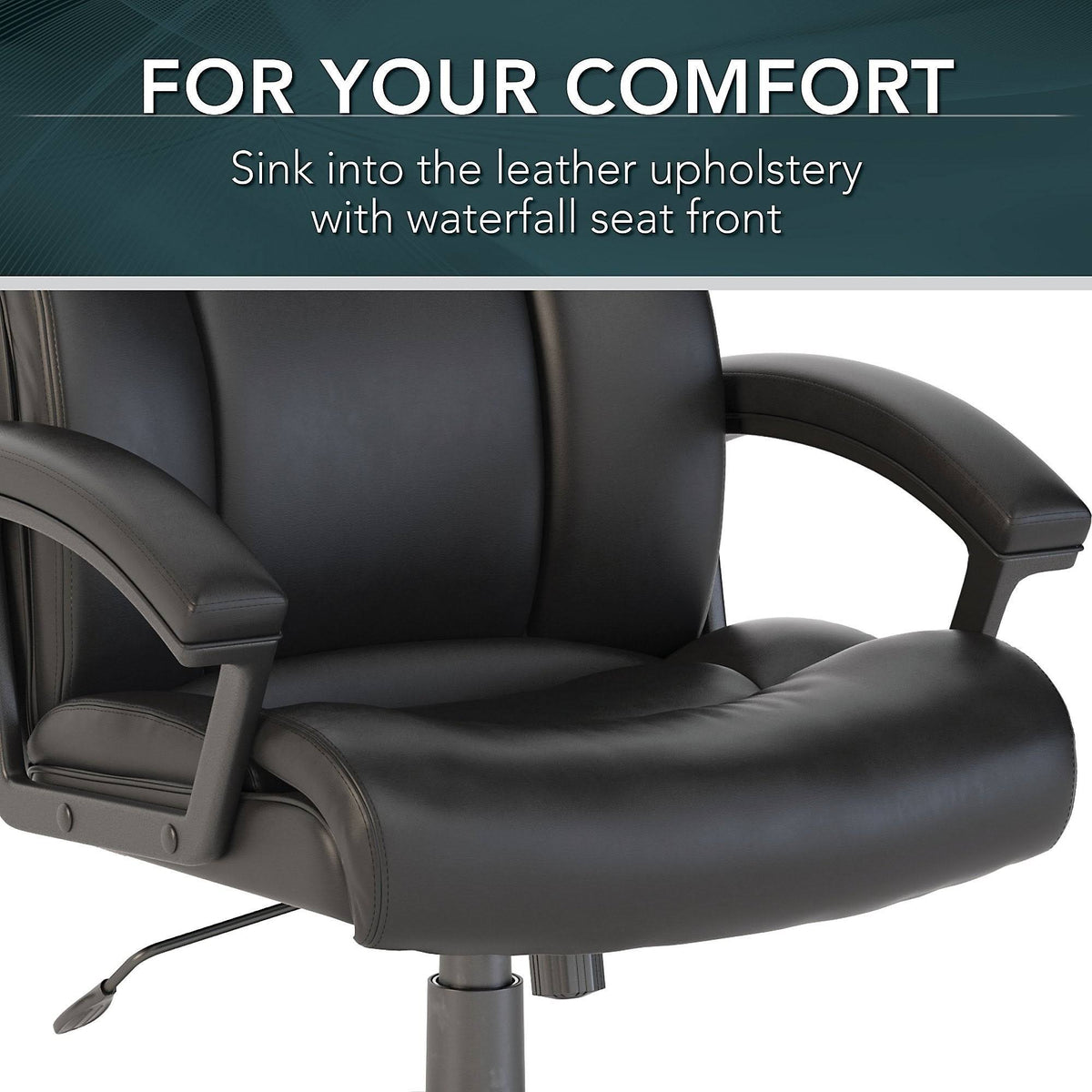 Black Bonded Leather Ergonomic Executive Chair V351