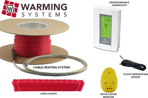 15 Sqft Electric Radiant Floor Heating System with Digital Floor Sensing Thermostat C7434