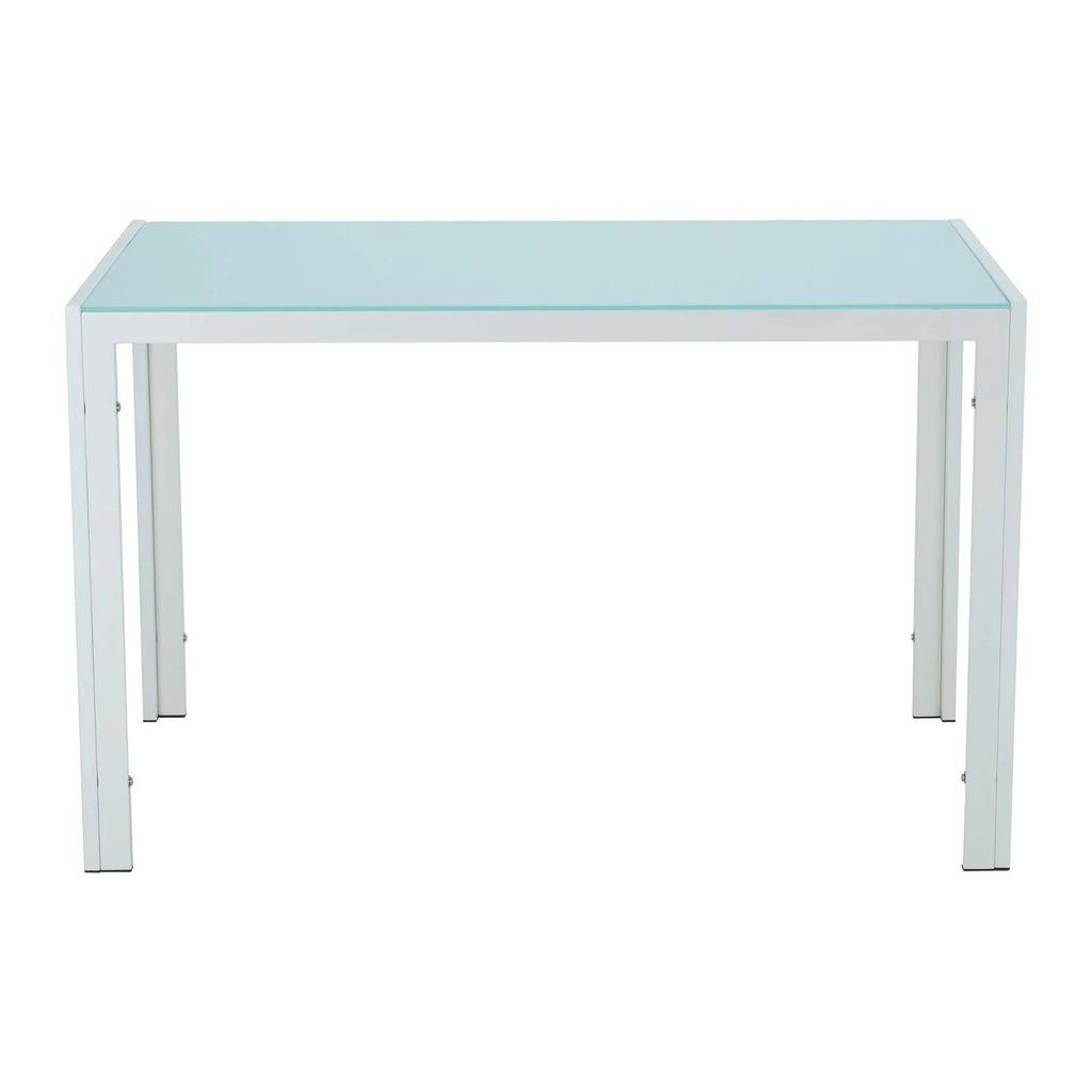 White Tempered Glass Computer Desk Z98107