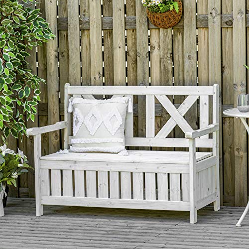 Wooden Storage Bench with Storage Box P4389
