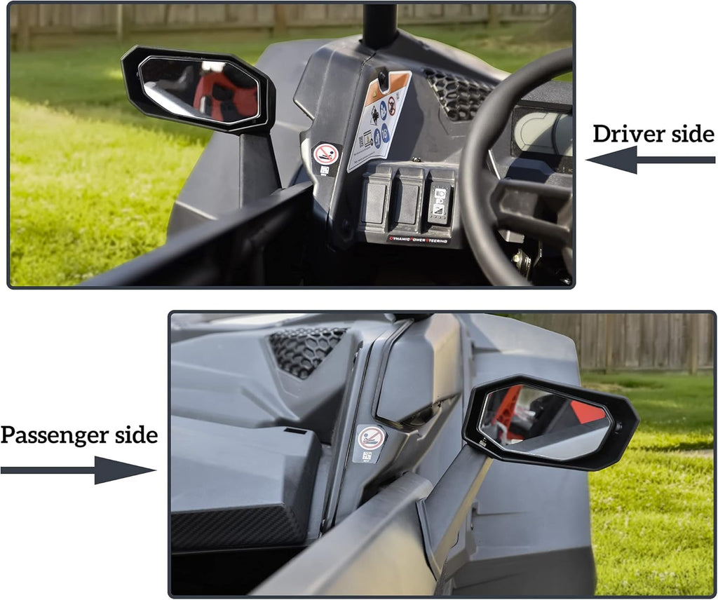Folding Front Door Rear View Side Mirrors for Can-Am Maverick X3 / X3 MAX 2017-2021, 2PCS N393