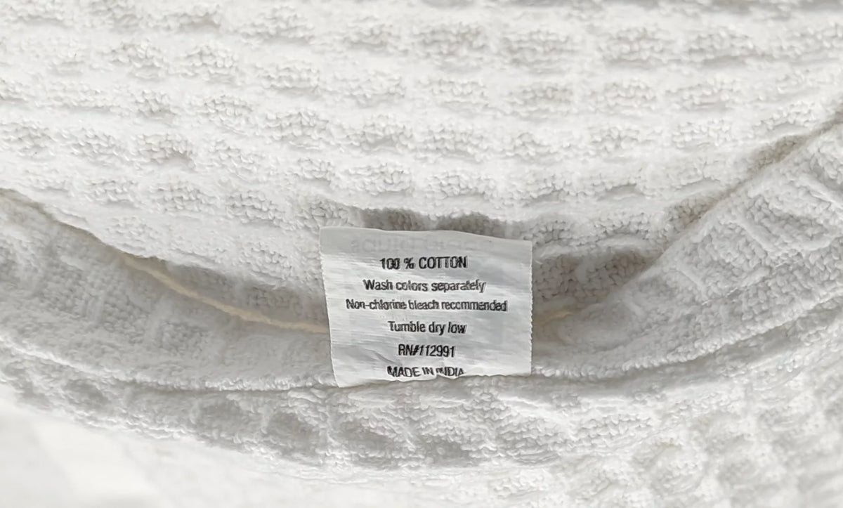 100% Cotton King White Waffle Blanket V6719