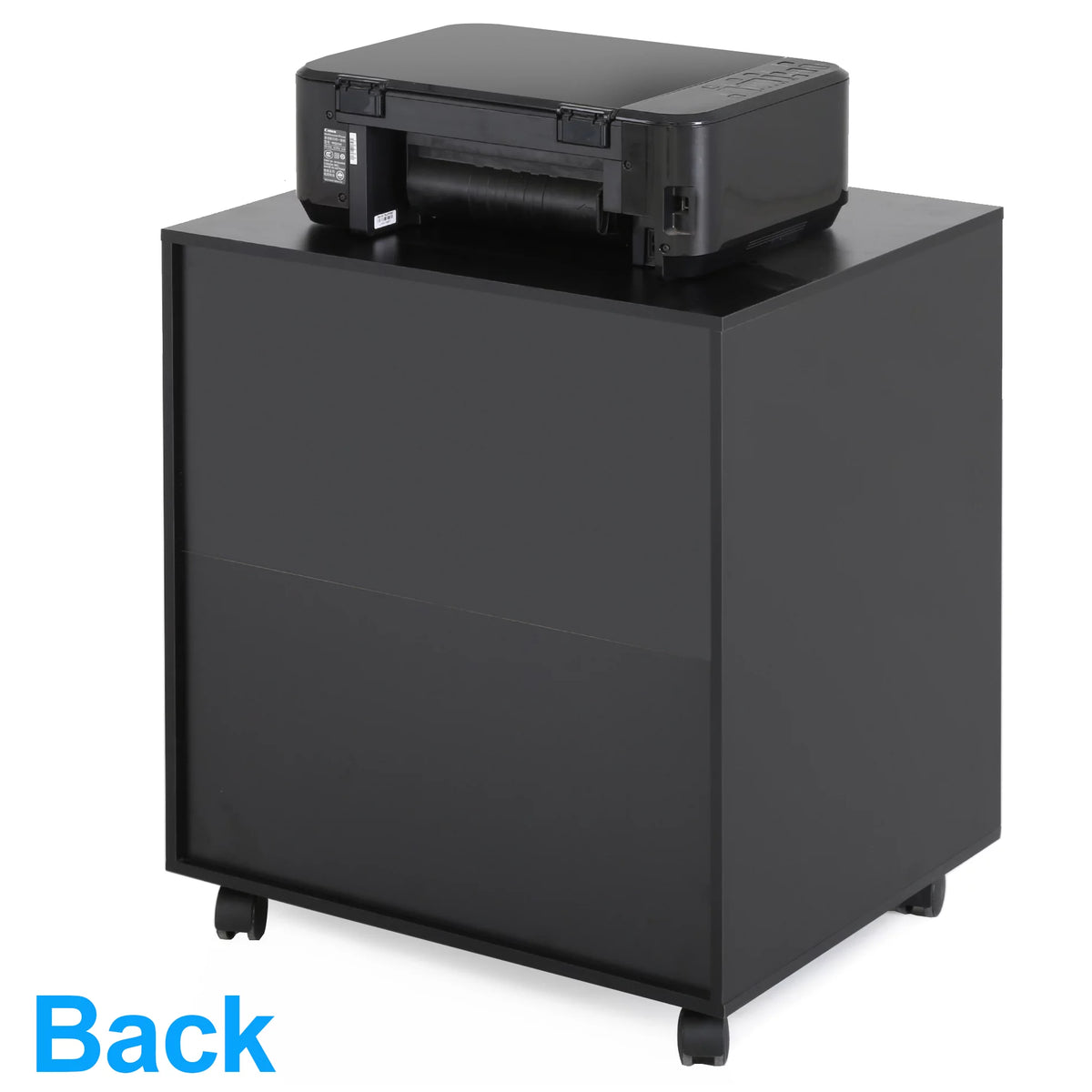 Black Mobile File Cabinet with Storage C13683