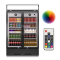 38" Glass Door Upright Beverage Refrigerator W8049