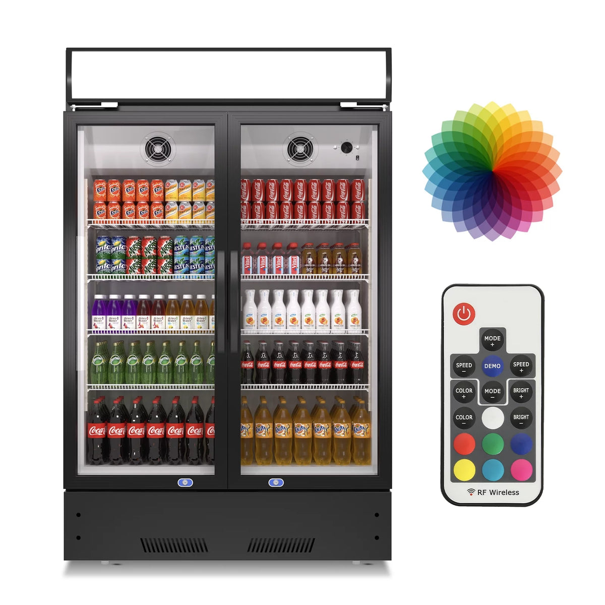 38" Glass Door Upright Beverage Refrigerator W8049