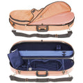 Terracotta Fiberglass 4/4 Violin Case with Blue Velvet Interior and Protective Bag A299505