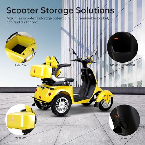 800W Motor 60V20Ah Battery 500lbs Weight Capacity Electric Wheelchair P185