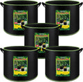 5 Pack 10 Gallon Heavy Duty Aeration Fabric Grow Bags with Handles U2320