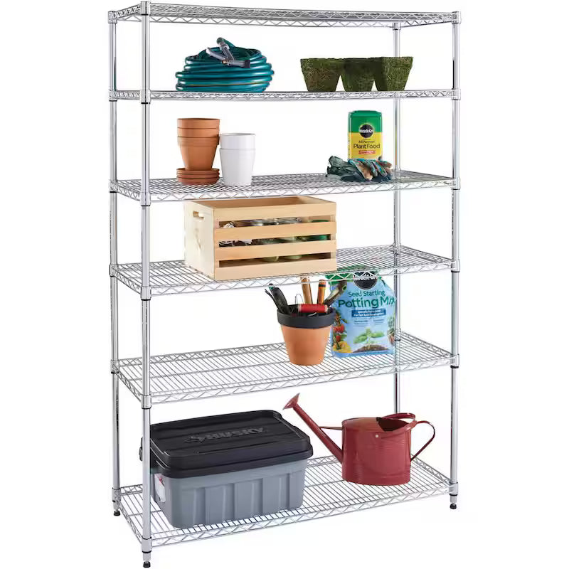 6-Tier Heavy Duty Steel Wire Shelving Unit Z69660
