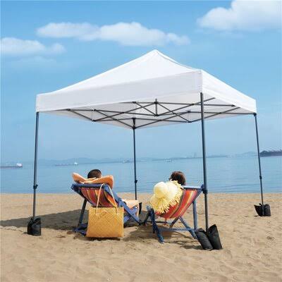 White Steel Pop-Up Canopy V8025