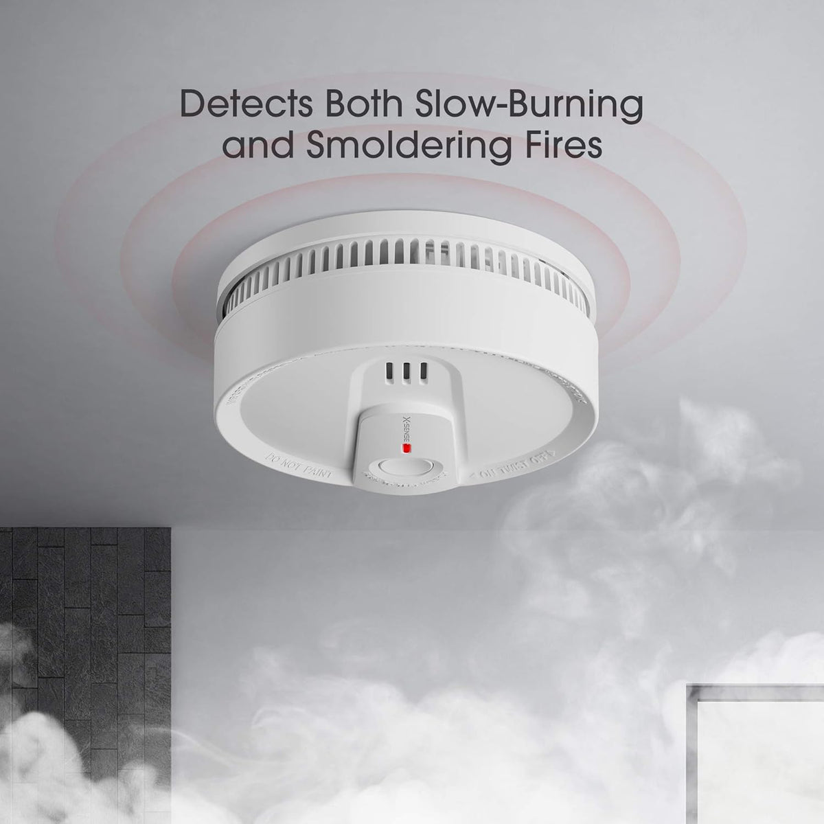 Smoke Detector Alarm, 10-Year Lithium Battery, LED Indicator, Pack of 2 N922