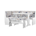 White Wood Corner Dining Set Z1882
