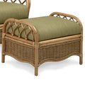 Green and Blue Stripe Rectangle Ottoman X396459