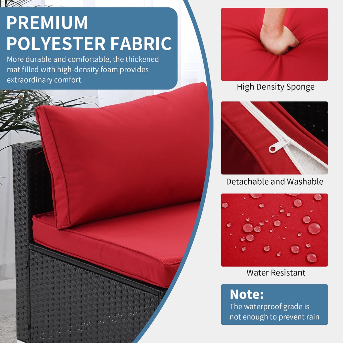 7 Pcs Outdoor Patio Sofa Set B947