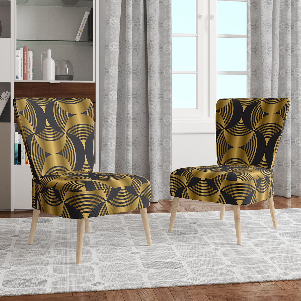 Upholstered Mid-Century Accent Chair F565