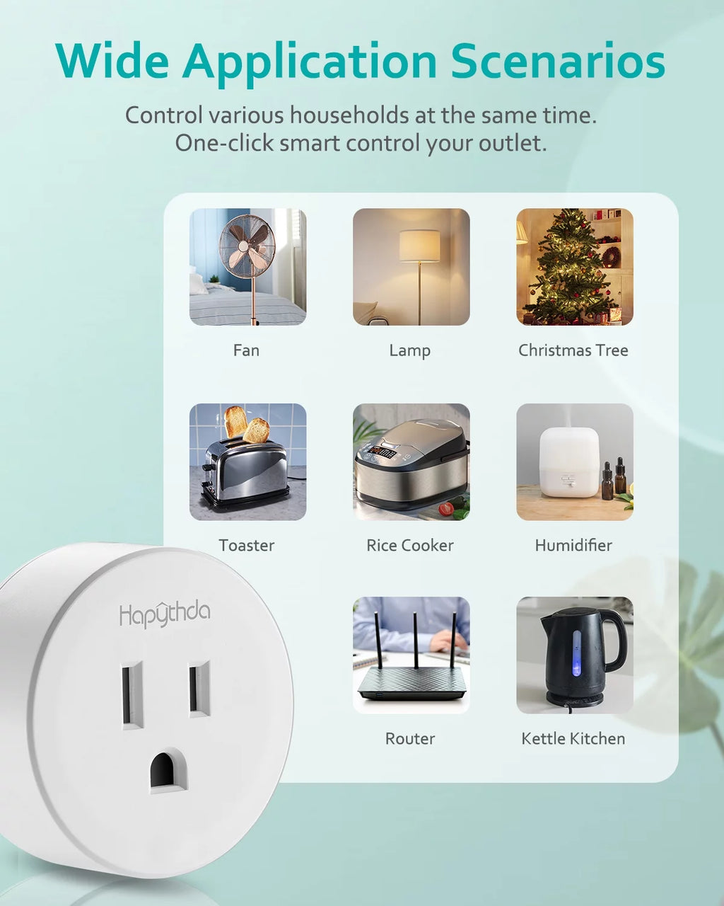 Wireless Remote Control Electrical Outlet Switch White T7056