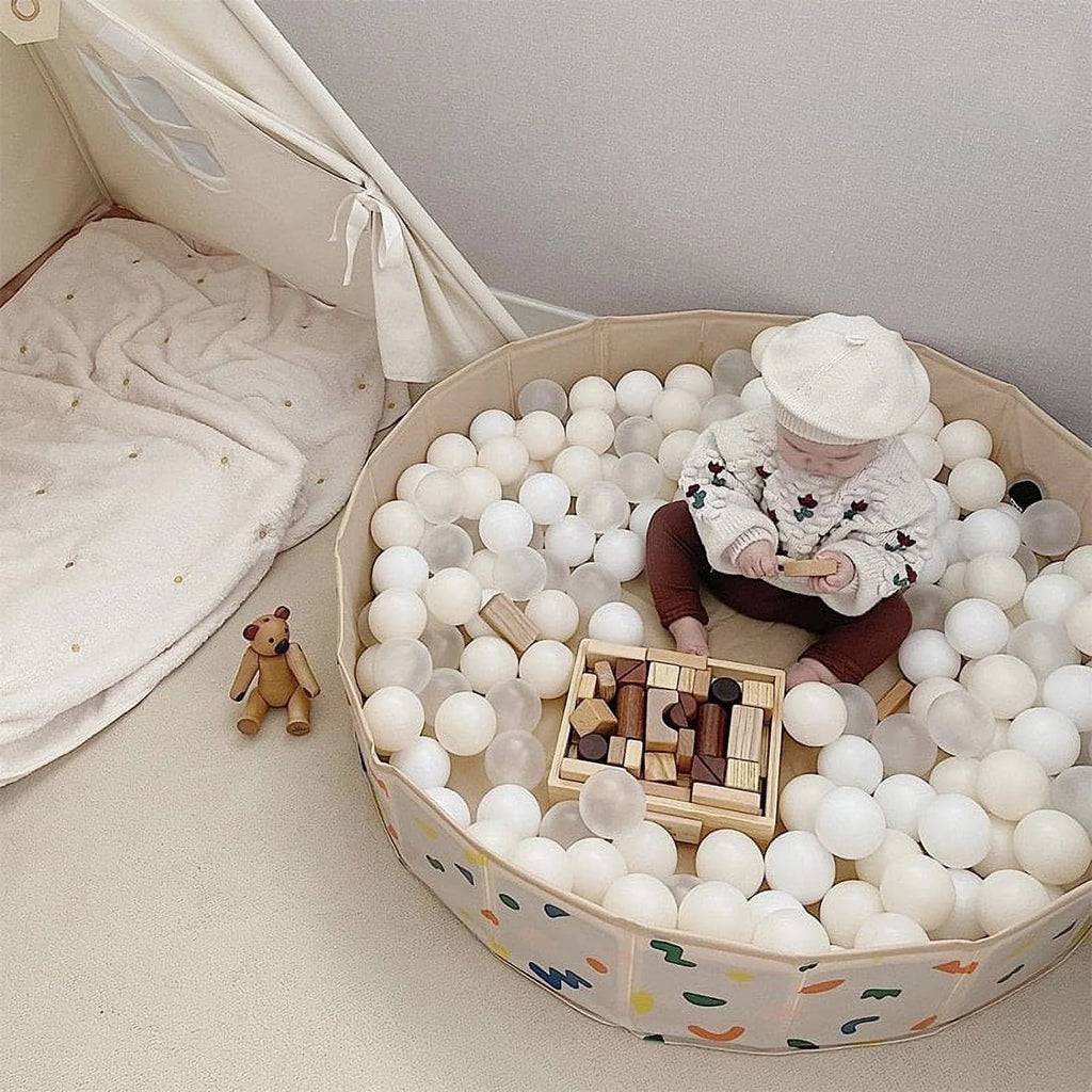 Collapsible Hard Plastic Dog Pool 32 Ball Pit W91448