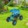 Heavy Duty Rolling Garden Cart with Extendable Steer Handle E912