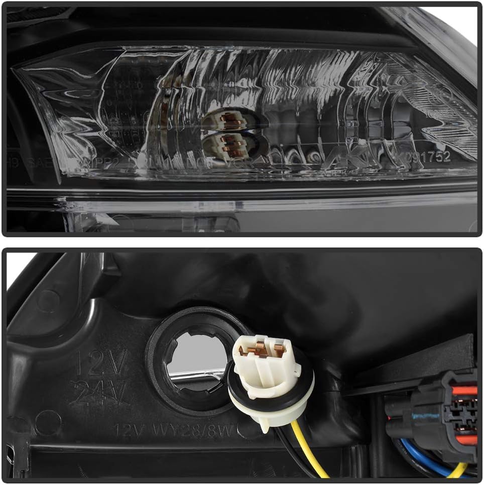 Black Housing Smoke Lens LED DRL Projector Headlights Z7464