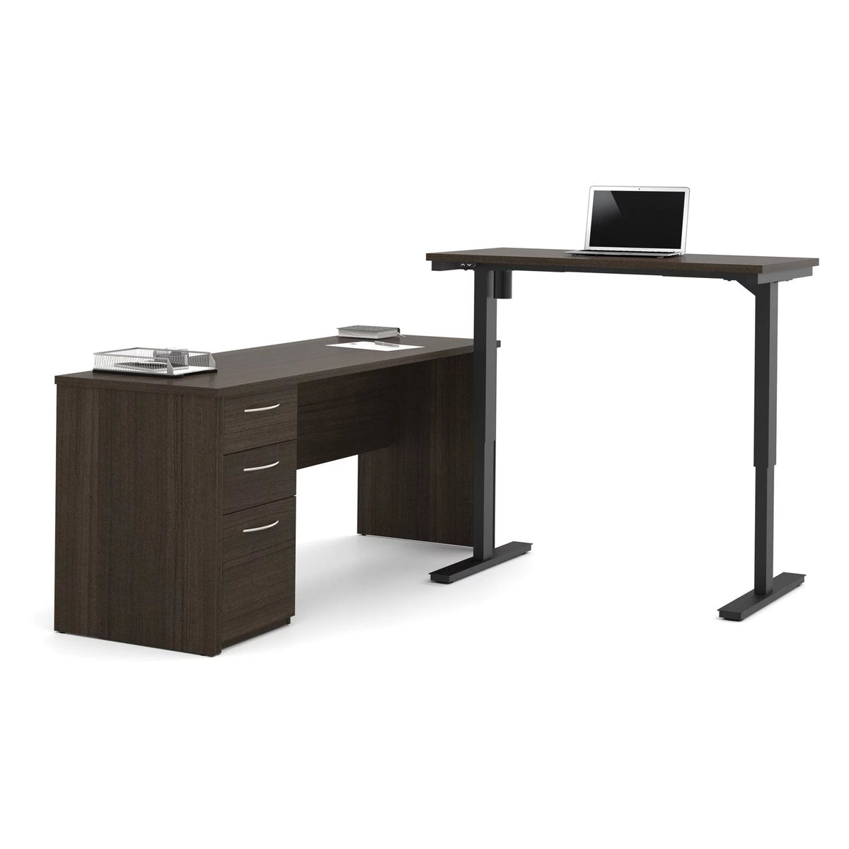 Height Adjustable L-Shaped Computer Desk E92384
