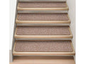 15 Pc Attachable Carpet Stair Treads Praline Brown 8 in. x 27 in. B7220