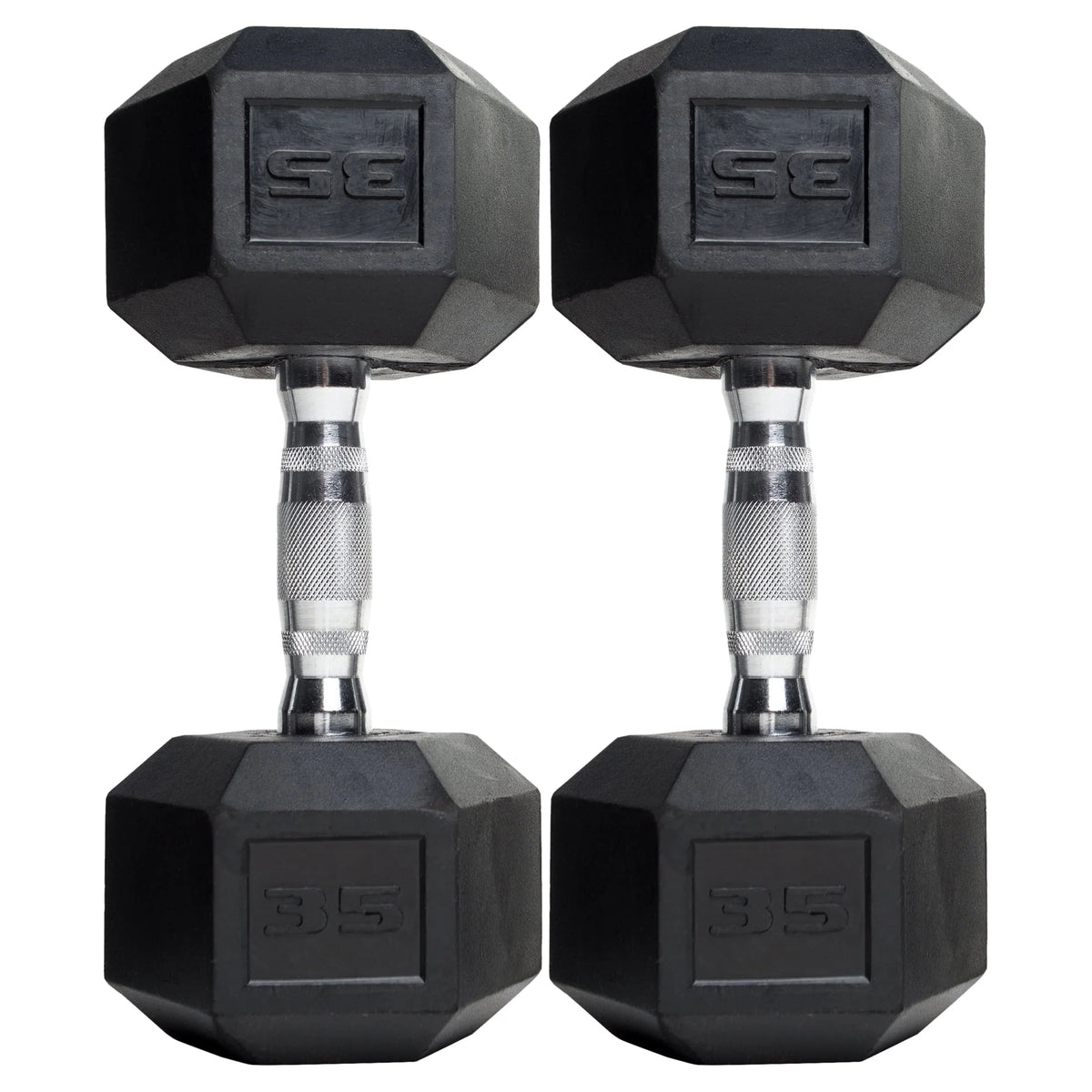 10lb Coated Rubber Hex Dumbbell Pair W1240