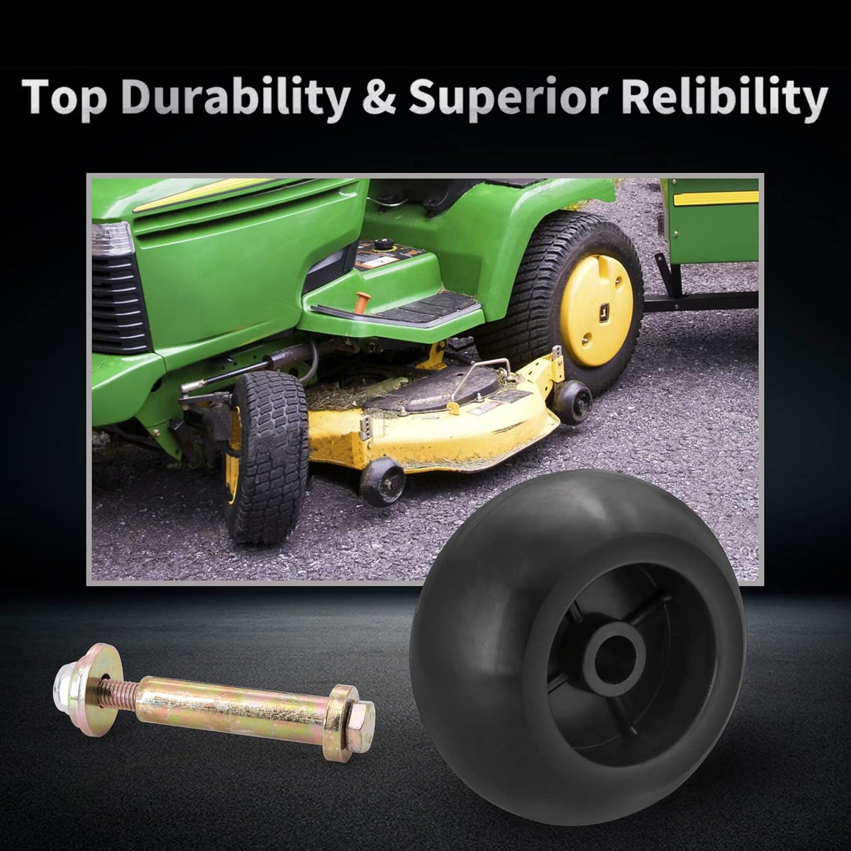 Mower Anti Scalp Deck Wheel Kit 5/8" Bore 5-2.75 Wheel Size Pack of 2 Q659730