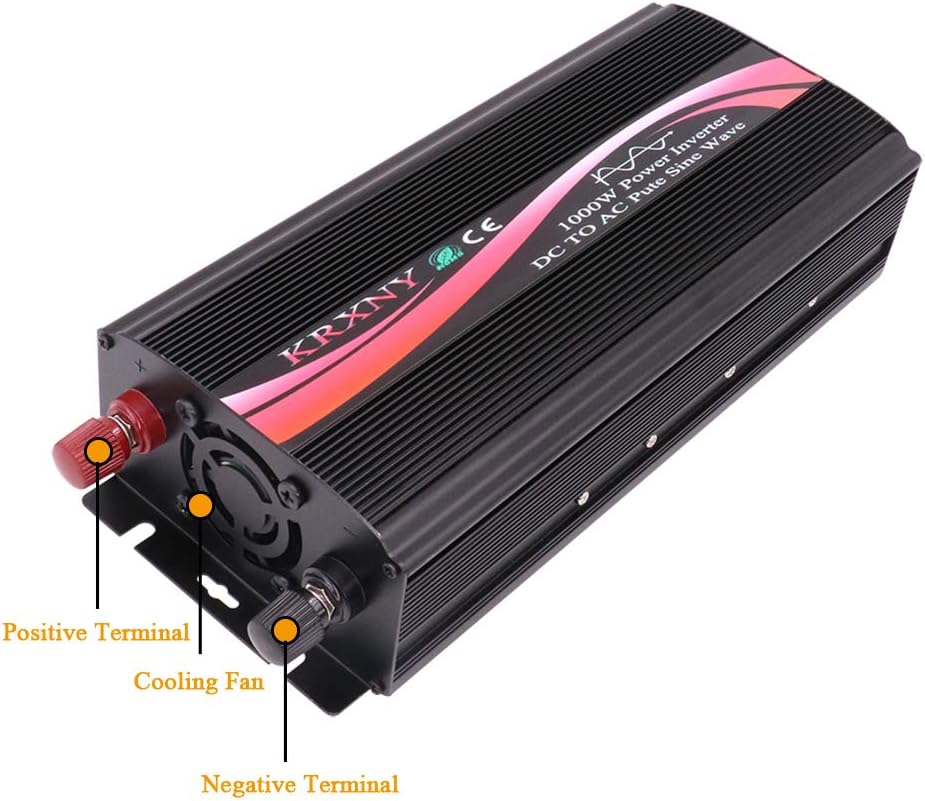 1000W Pure Sine Wave Car Power Inverter 12V DC to 110V AC Y29069