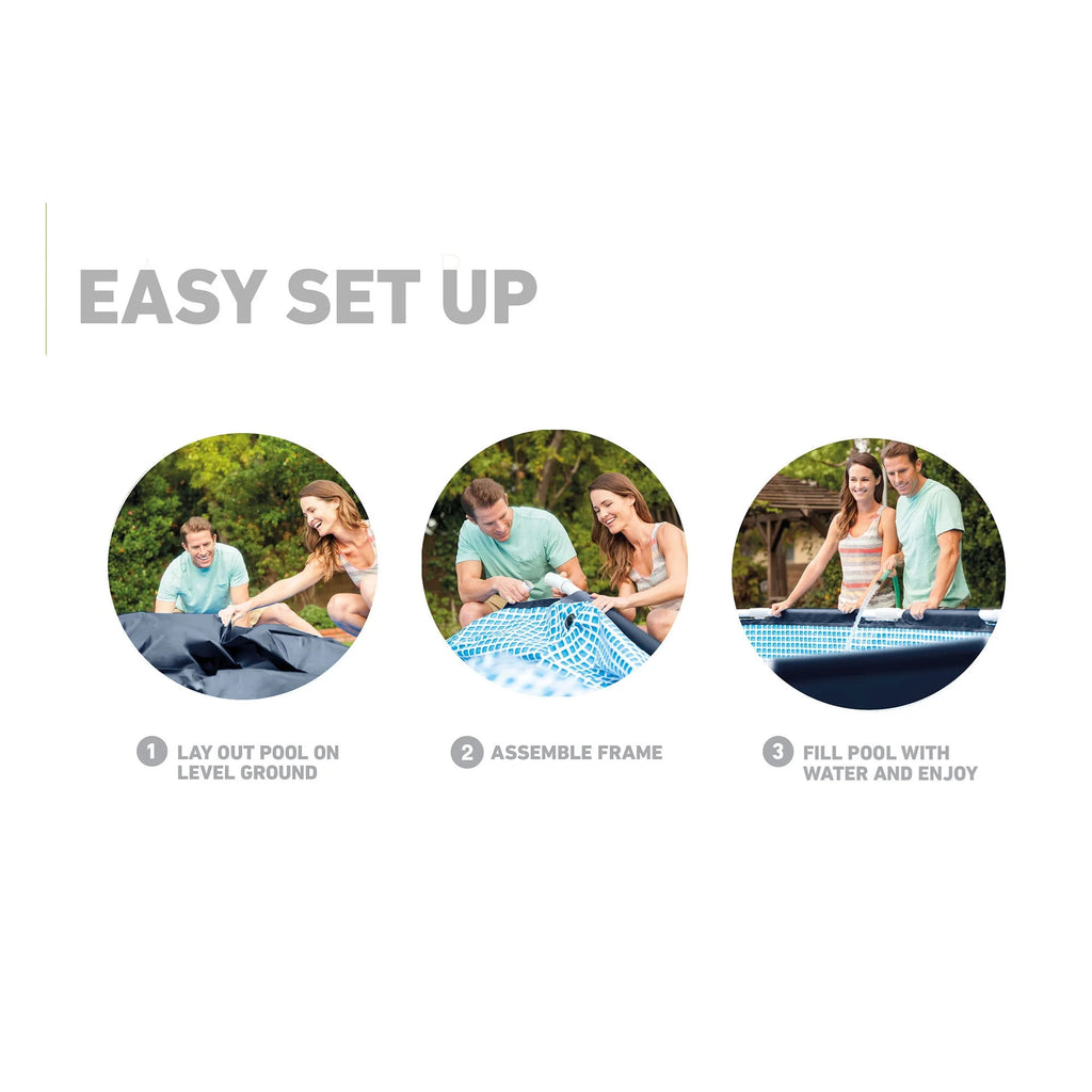 Metal Frame Above Ground Swimming Pool with Pump Z22074