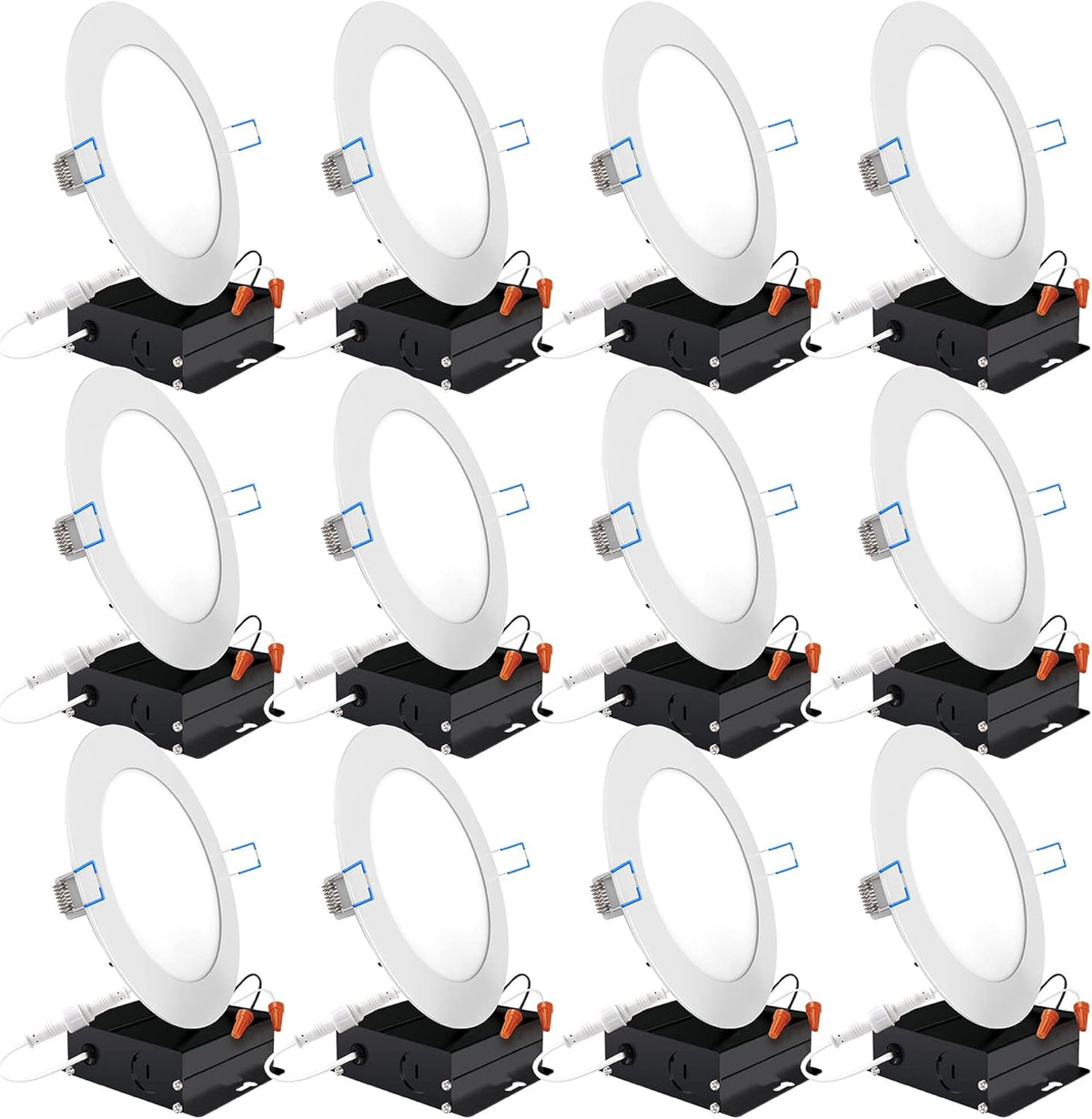 12 Pack 4 Inch Ultra Thin LED Recessed Ceiling Lights G46176