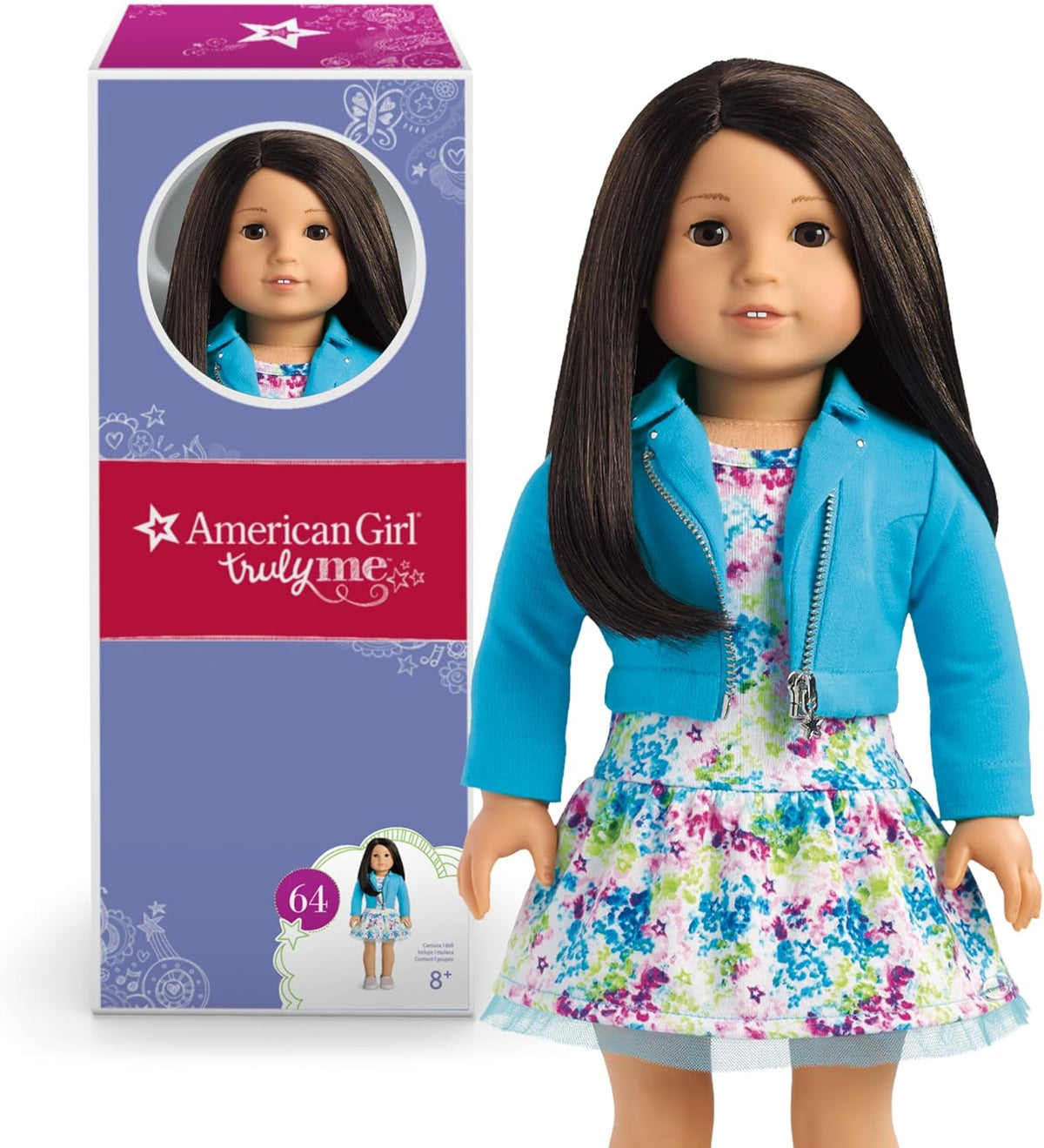 18-inch Doll with Brown Eyes and Black Hair K512840