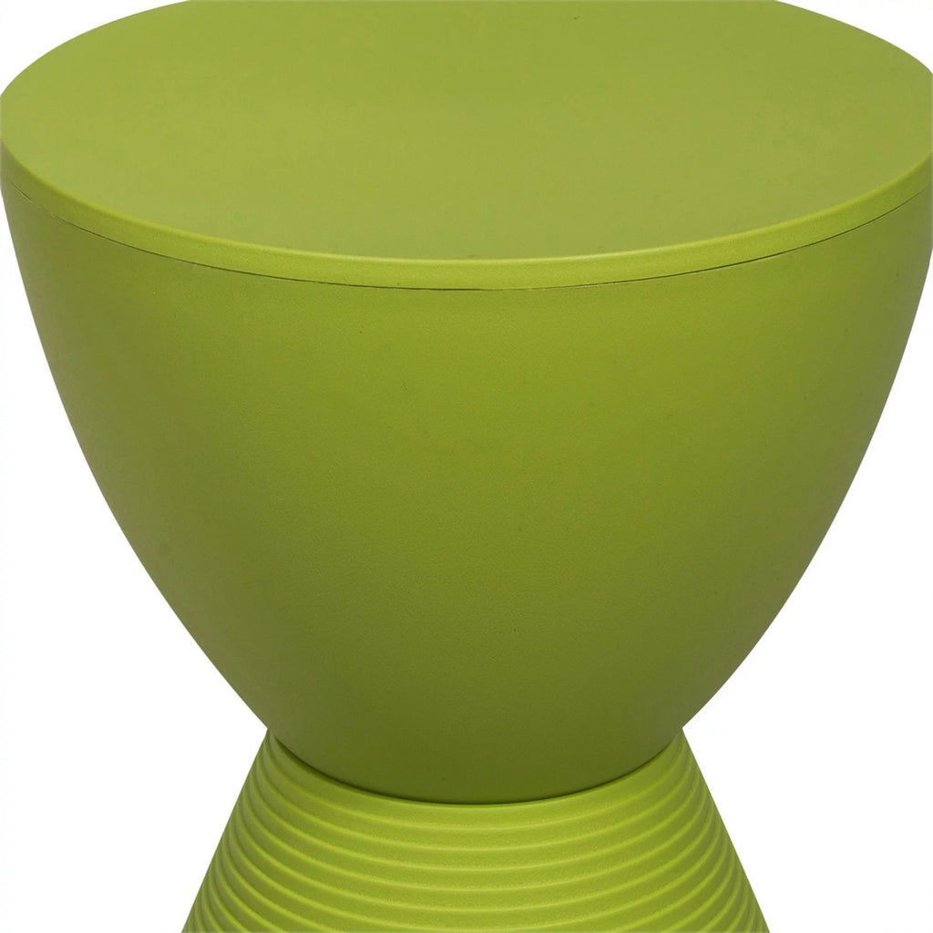 Green Plastic Round End Table Set of 2 P9273