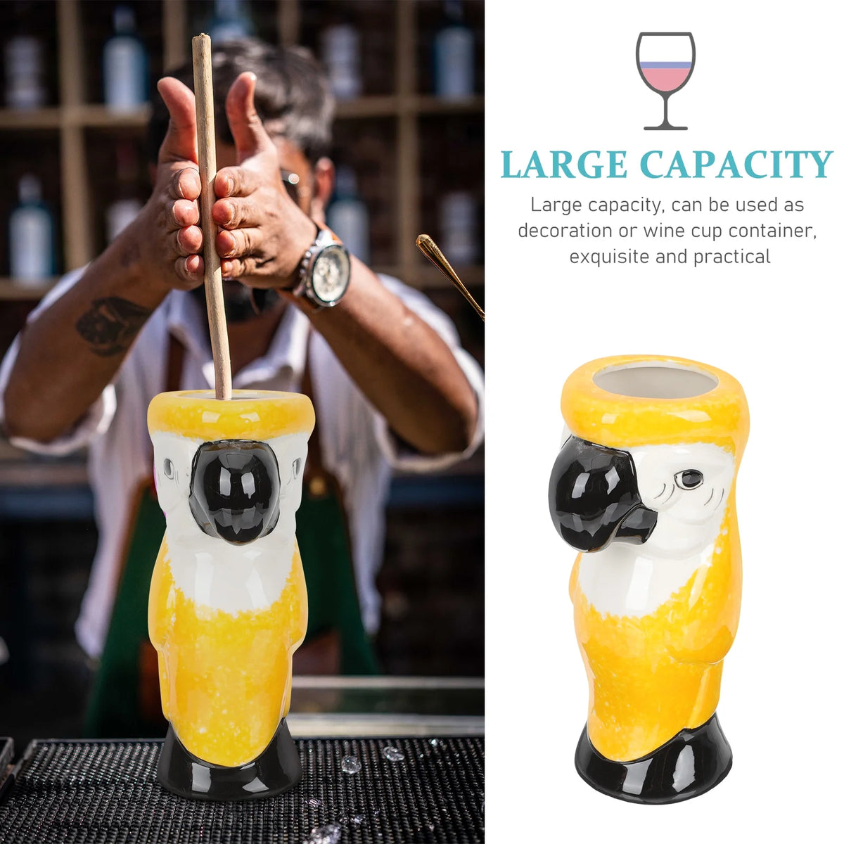 Parrot Shape Cocktail Cup Tiki Cup O713874